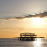 Sunset view of Brighton pier
