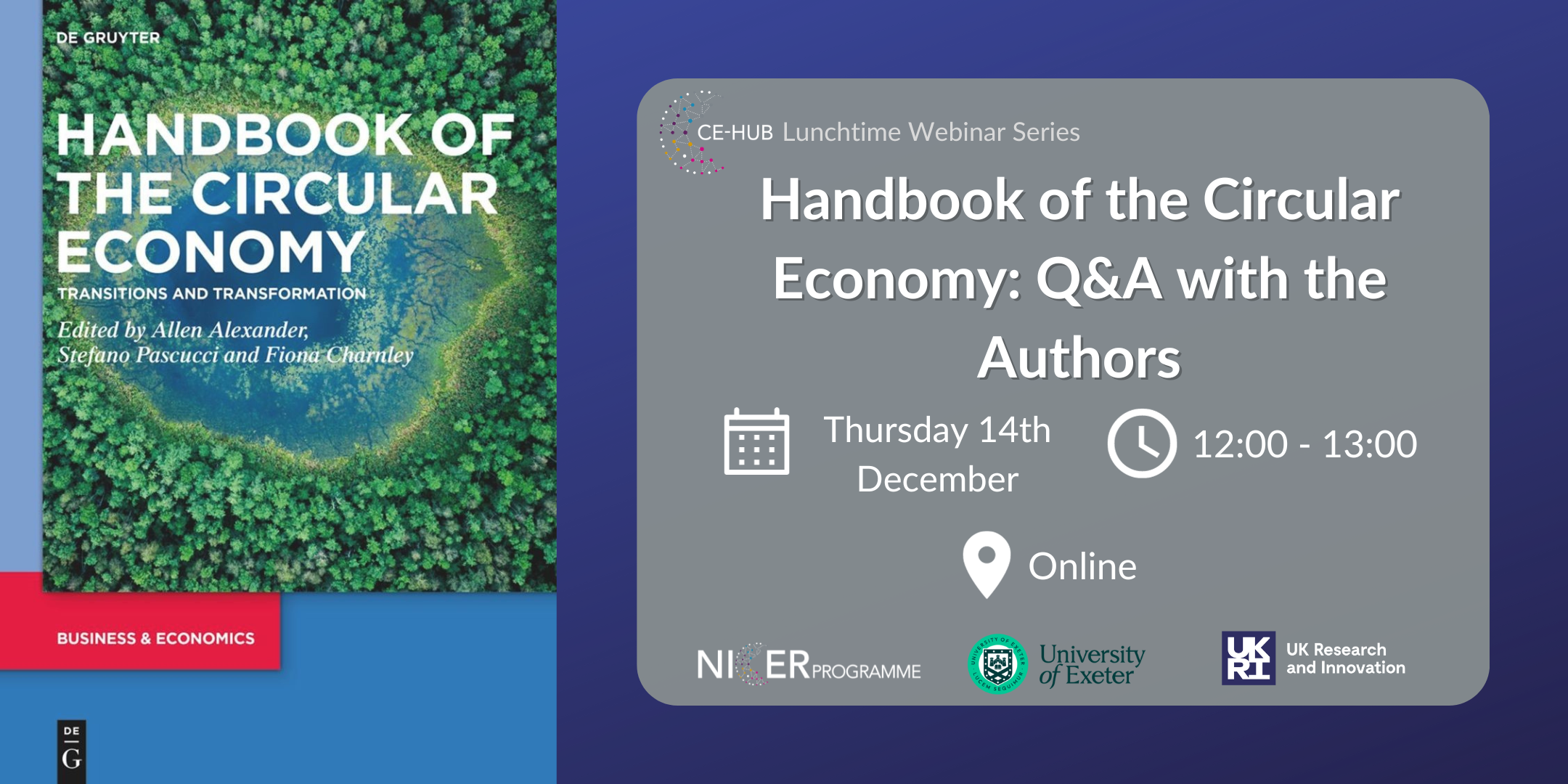 Handbook of the Circular Economy CE Hub Lunchtime inar CE Hub